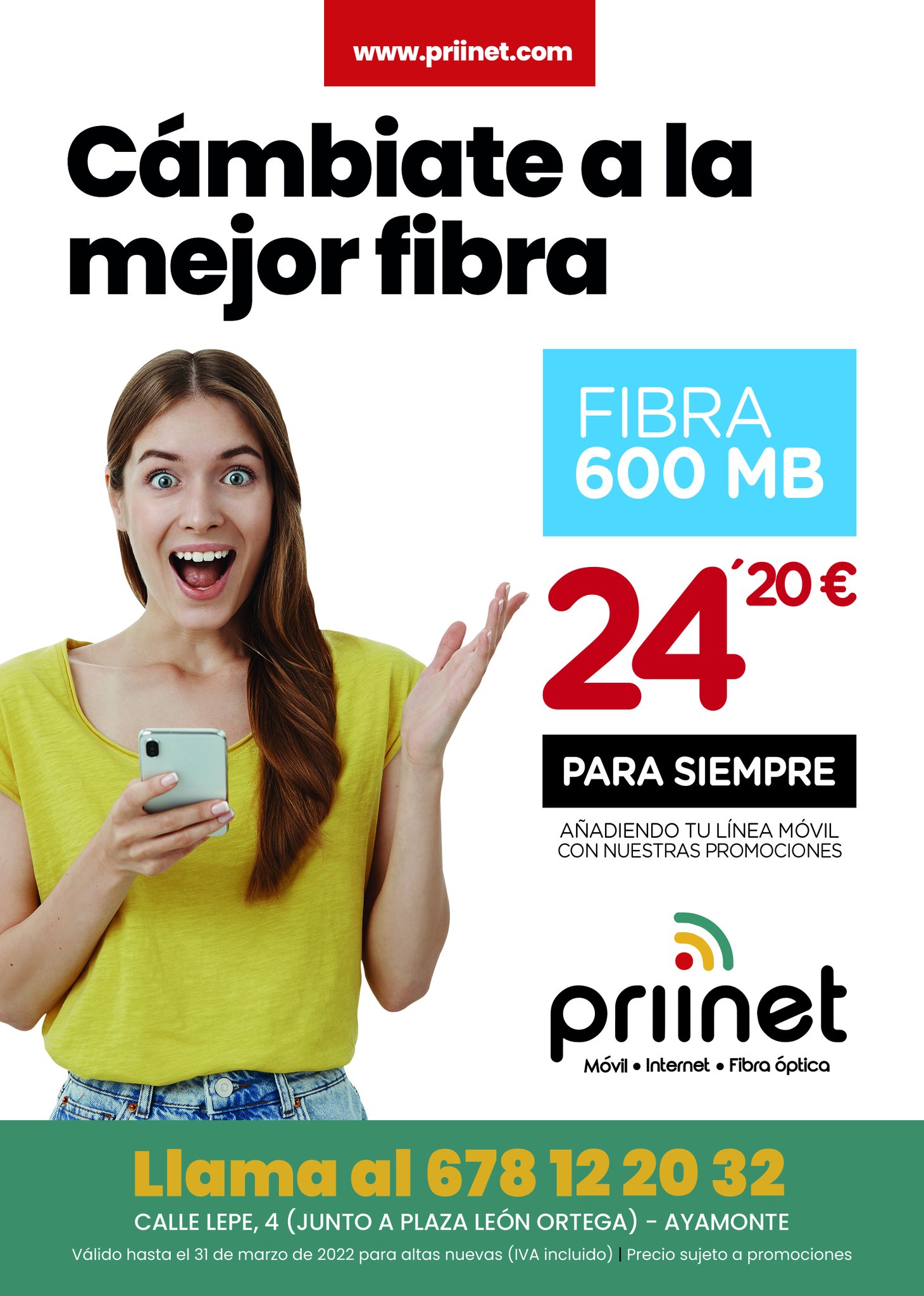 balsa tubo respirador Decir Priinet ofrece internet de fibra óptica a 600 Mbps a un precio  irresistible, ¡y para siempre! – Priinet